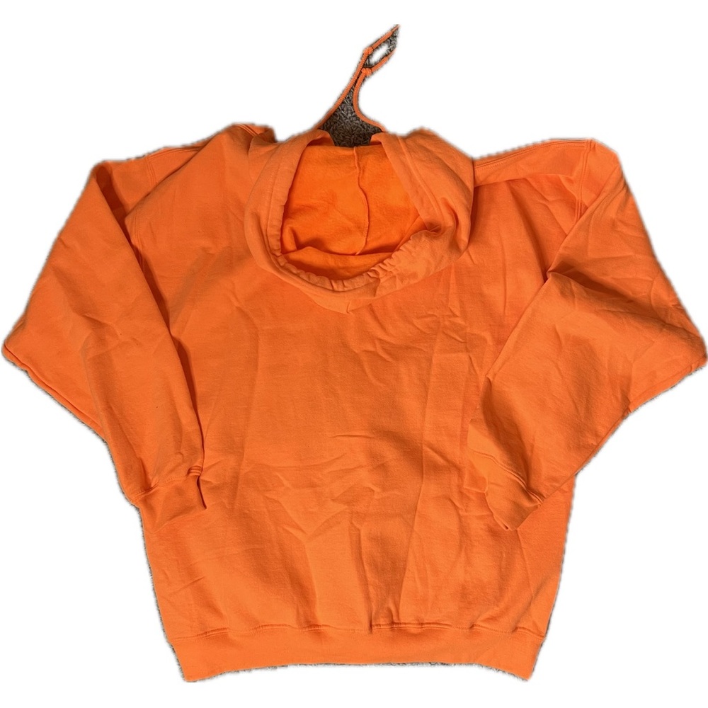 New Gildan XL Hoodie Zip Up Sweatshirt, Safety Orange - Picture 3 of 4